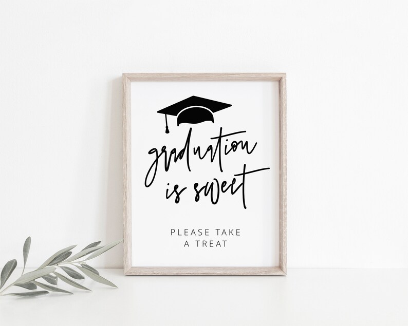 Graduation Sign In Small Modern Graduation Sign Bundle, Minimalist Graduation Sign, Graduation ...