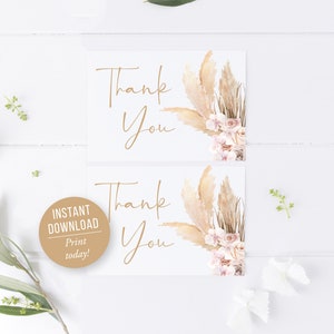 Bedankt baby showeruitnodiging pampagras, vrijgezellenfeest, woestijn, boho, boho, woestijn, tropisch, Instant Download
