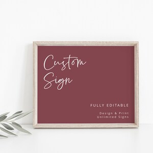 Modern Wedding Sign Template, Custom Sign, Boho Wedding Signage ...