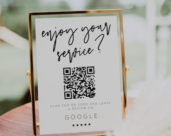Business Review Sign, QR Code Sign Template, Small Business Marketing, Google Review Facebook Review Business, Digital Download, 41