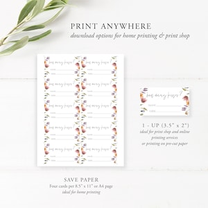 How Many Kisses Bridal Shower Game, Wildflower Bridal Shower Printable, Hershey Kisses Game, Floral bridal, Instant Download, Templett, 55 image 5