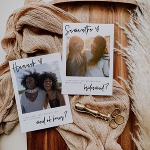Kaartsjabloon foto bruidsmeisje voorstel, afdrukbaar, zal je mijn bruidsmeisje zijn, bewerkbaar bruidsmeisje voorstel, geschenkdoos bruidsmeisje, boho, 41