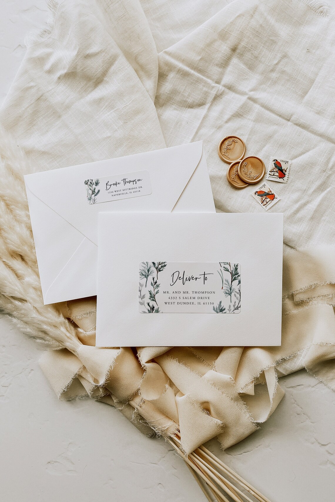 Receiving Copy Envelope Sticker Envelope Label Template, Printable Return and Recipient Address Sticker ...