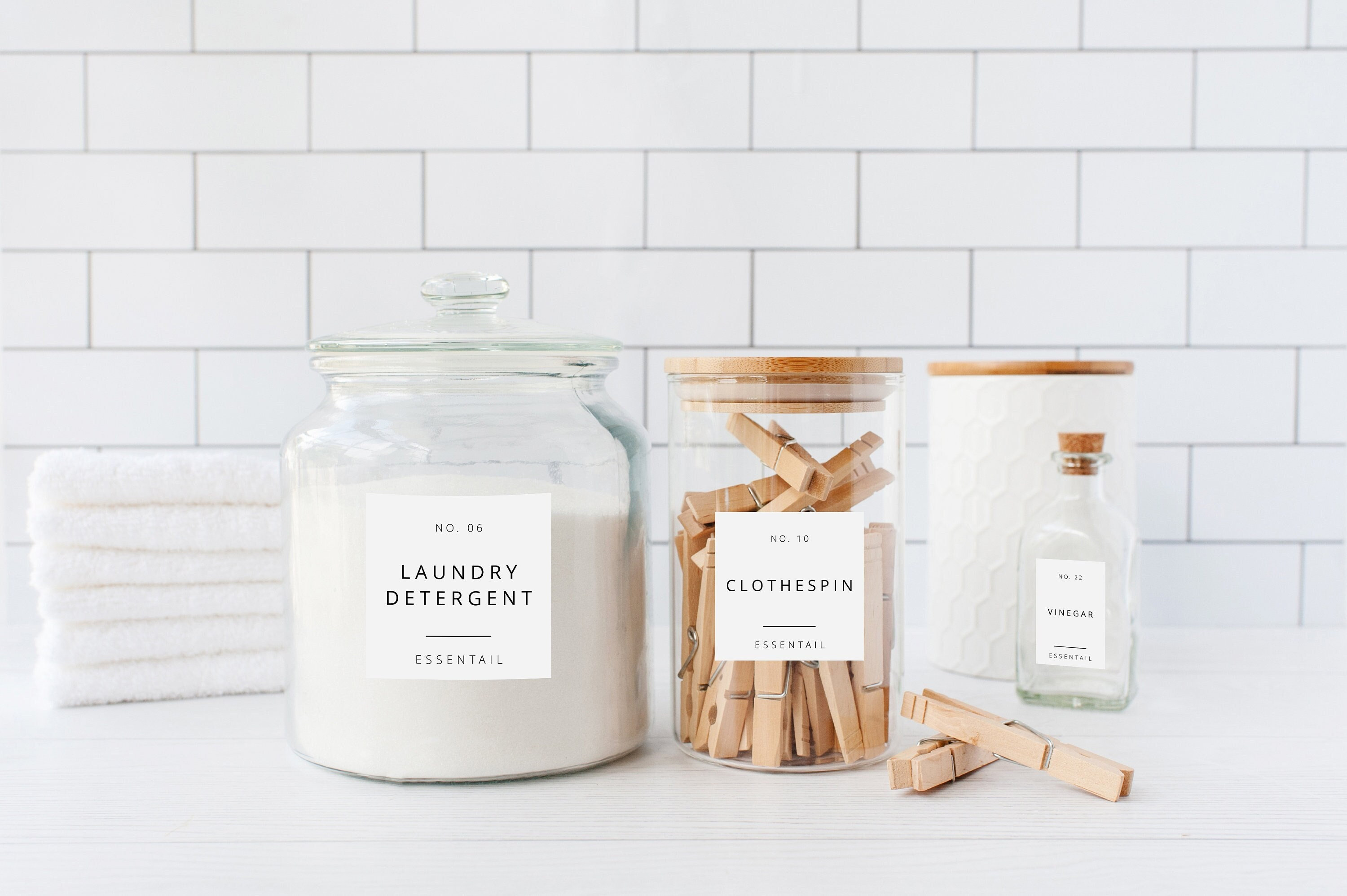 Laundry Room Makeover + FREE Printable Laundry Labels!