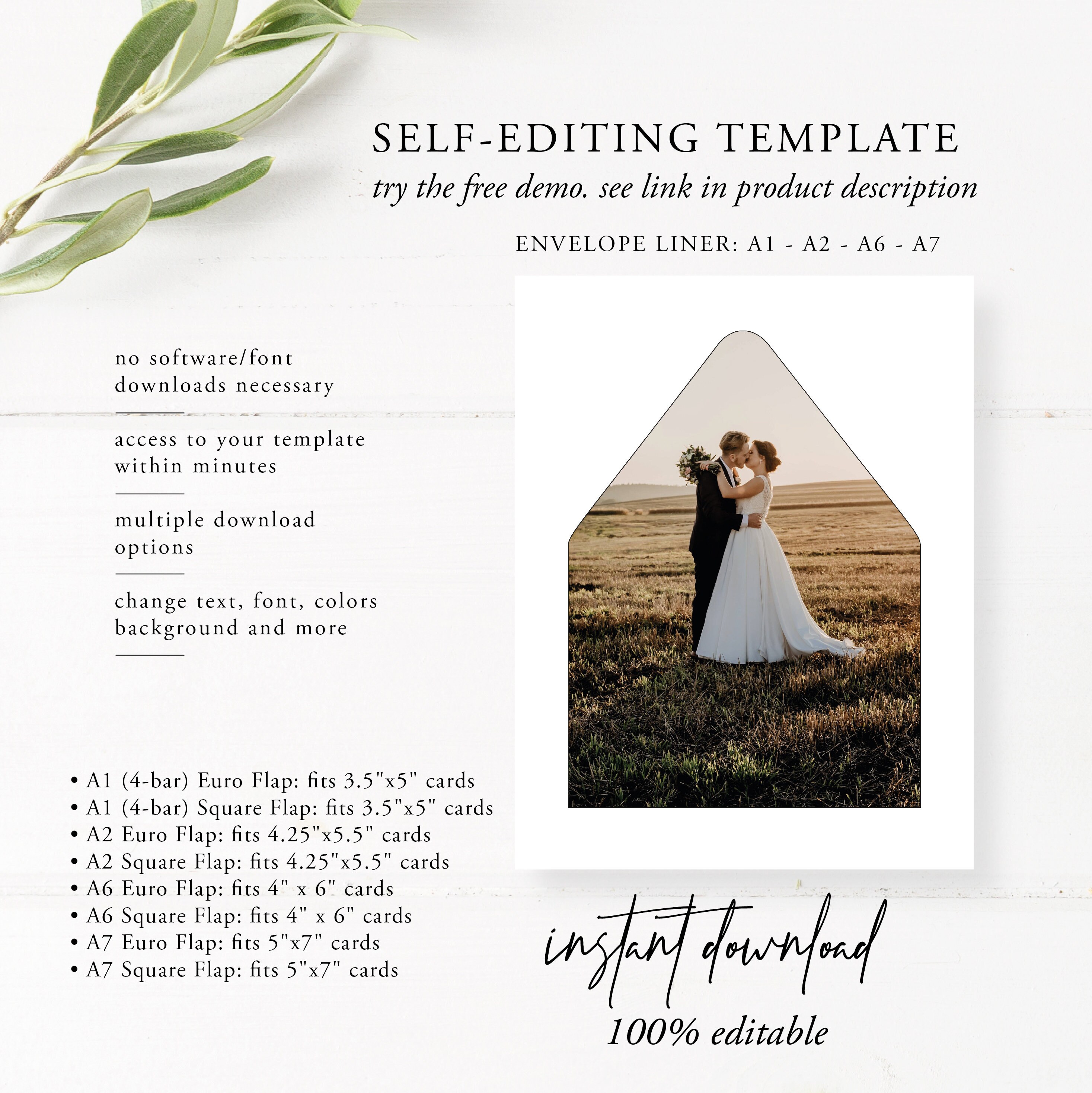 Photo Envelope Liner Template Printable Photo Envelope Flap - Etsy