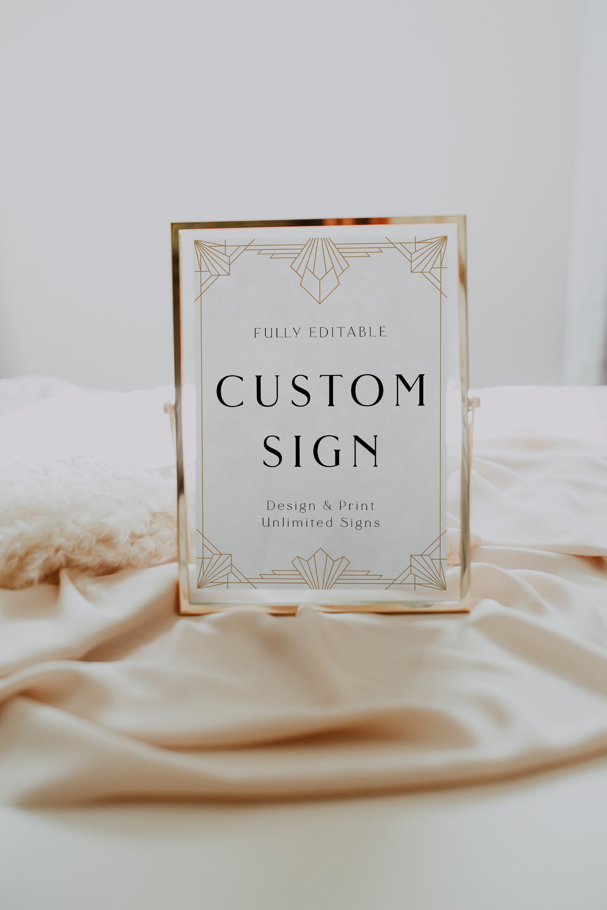 Art Deco Custom Sign Template Art Deco Wedding or Table Sign - Etsy