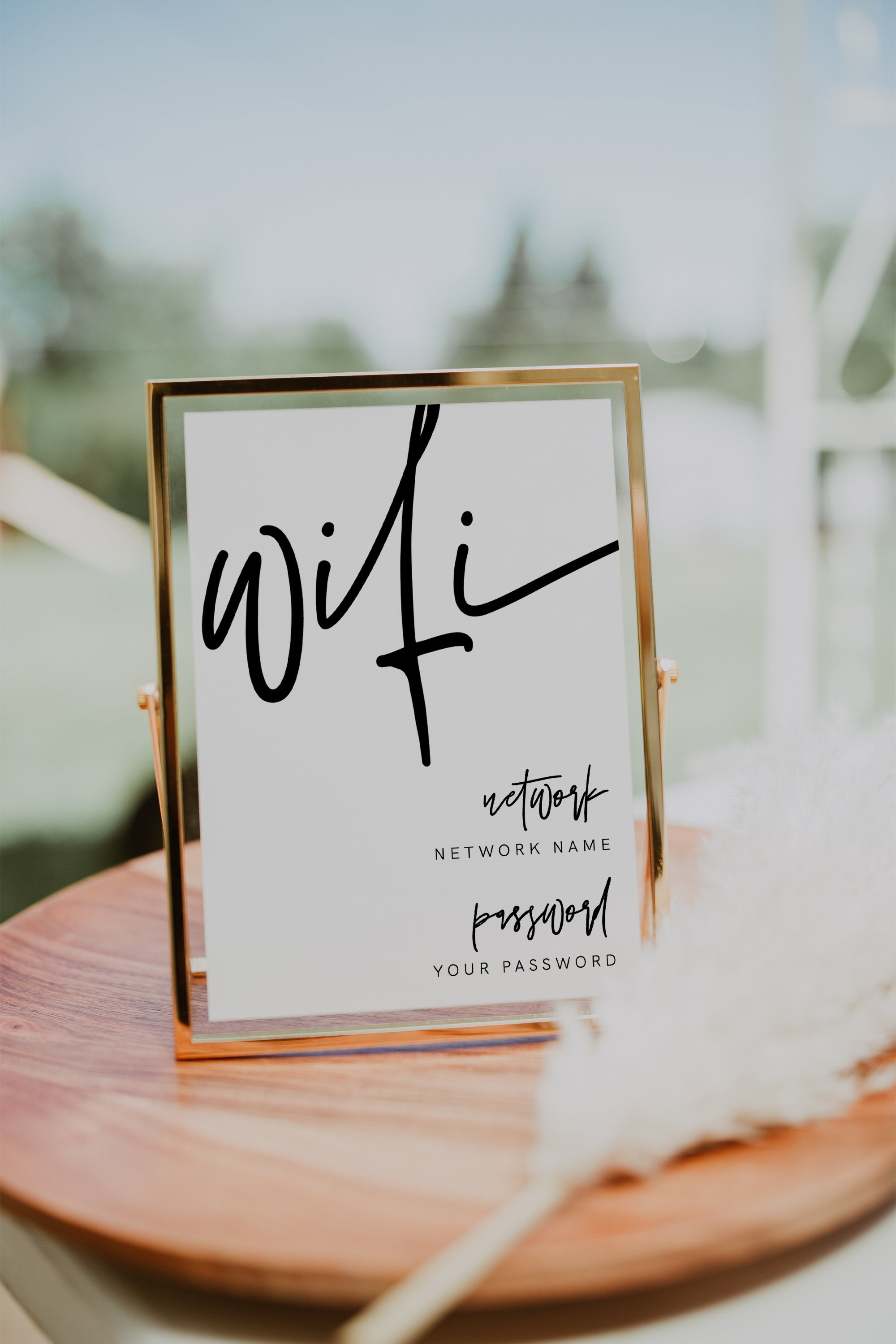 Wifi Password Sign Printable Editable Wifi Sign Template - Etsy