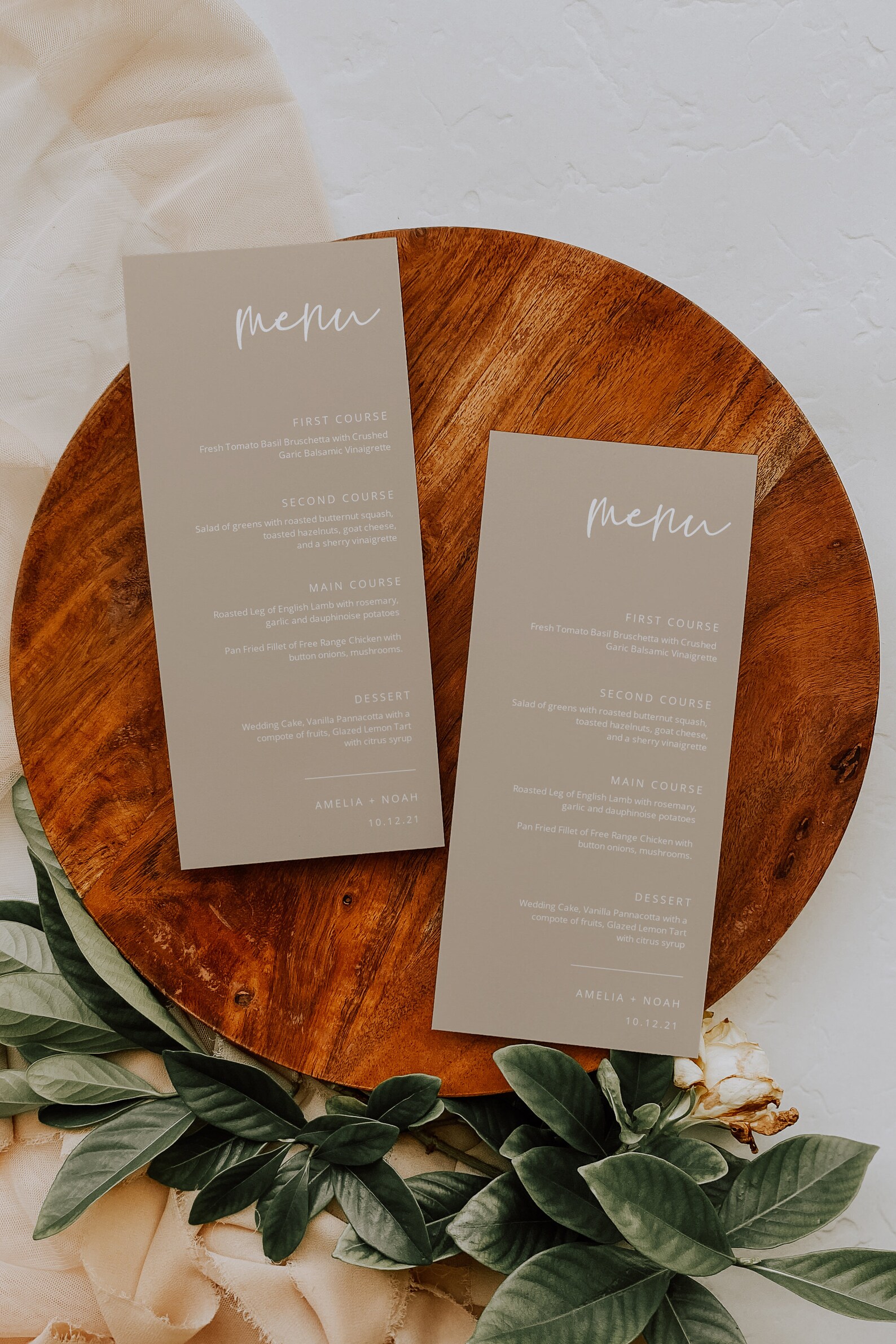 Boho Wedding Menu Boho Wedding Menu Beige Earth Tone Cream - Etsy