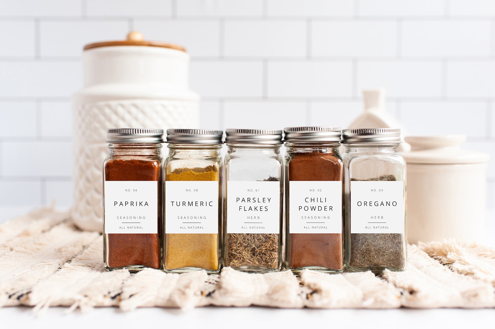 Spice Jar Labels Template Modern Minimalist Spice Jar Label Etsy