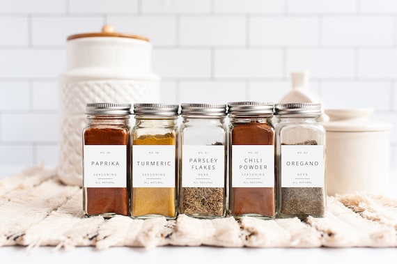 Minimalist Spice Labels