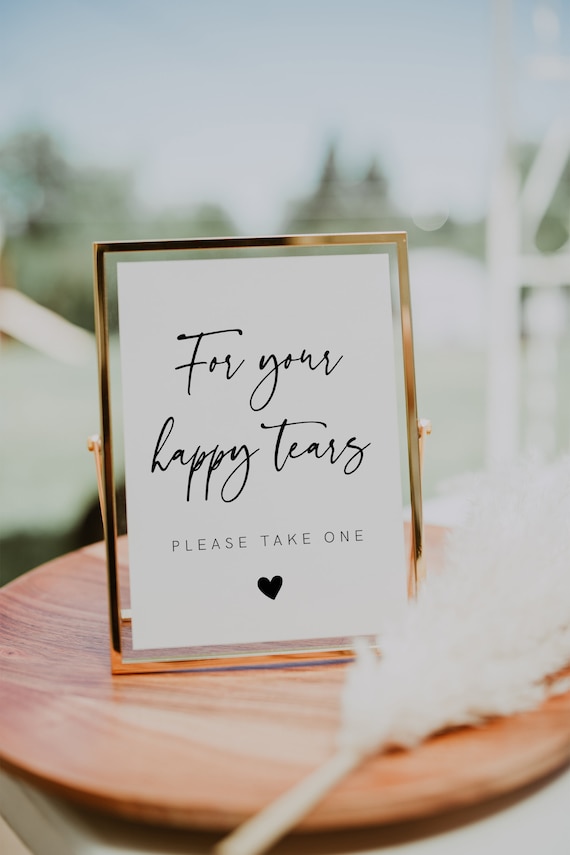 Custom For Happy Tears 5x7 Wedding Sign