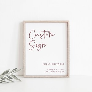 Modern Wedding Sign Template, Custom Sign, Boho Wedding Signage ...