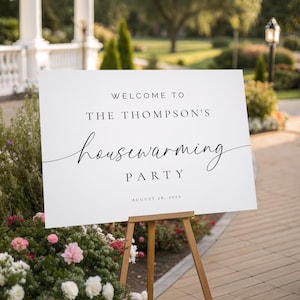 Plantilla de letrero de bienvenida para inauguración de casa, letrero de bienvenida para fiesta de inauguración, letrero de inauguración de casa, editable, descargable, plantilla, 137