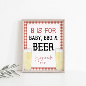 Babyshower-skyltpaket, BBQ-babyshower, Baby Q-babyshower, 5x7, 8x10, BBQ-skylt, Parduschlagning, Redigerbar, Mall, 85 bild 5