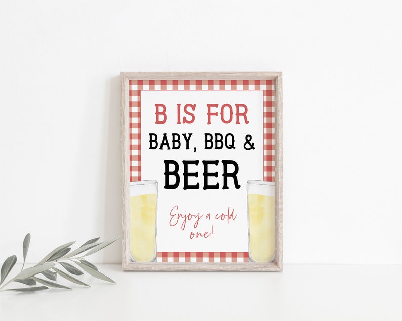 Babyshower-skyltpaket, BBQ-babyshower, Baby Q-babyshower, 5x7, 8x10, BBQ-skylt, Parduschlagning, Redigerbar, Mall, 85 bild 5