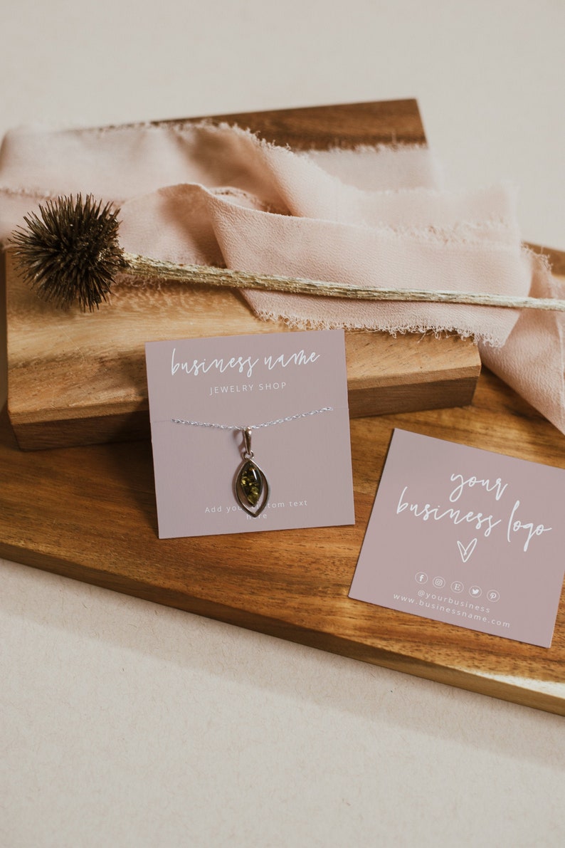 Necklace Display Card Printable Modern Minimalist Simple - Etsy