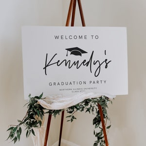 Graduation Welcome Sign, Graduation Poster, Download, Graduate Decorations, Senior, College, DIY, Graduation Party, Template, 41