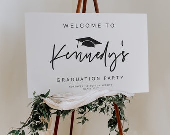 Graduation Welcome Sign, Graduation Poster, Download, Graduate Decorations, Senior, College, DIY, Graduation Party, Template, 41