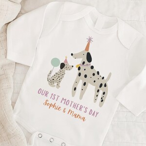 First Mothers Day Baby Outfit, Mother&#39;s Day, Our First Mother&#39;s Day, Girl Mom Gift, Mother&#39;s Day Gift From Baby, Girl Mother&#39;s Day Gift, Dog