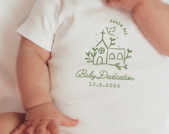Personalized Baby Dedication Outfit, Custom Baptism Romper, Christian Baby Bodysuit, Dedication Gift for Baby, Infant Christening Ceremony