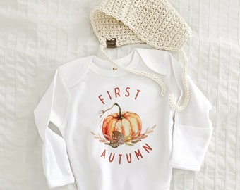 First Autumn Baby Outfit, Fall baby Shirt, First Fall, Babys first Fall Outfit, First Autumn, Neutral baby outfit, Fall baby, Autumn baby
