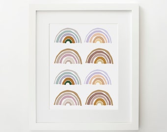 Digital Art Print, Digital Nursery Art Print, Rainbow Baby, Rainbow Baby Art Print, Baby Shower Gift, Rainbow Baby, Scandinavian Rainbow