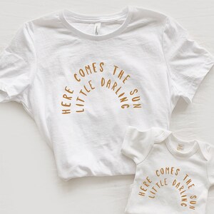 Here Comes The Sun Baby Bodysuit, Rainbow, Neutral, Here Comes The Sun Shirt, Rainbow Bodysuit, cotton