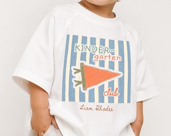 Personalized Oversized Kindergarten Shirt – 100% Cotton First Day Tee
