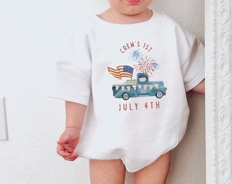 First Fourth Of July Shirt, First 4th of July, July 4th Shirt, First 4th of July, 4th of July Baby, USA Baby romper, 4th July Romper, USA