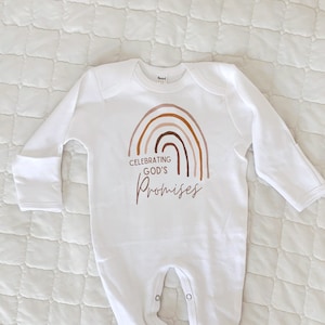 His Plan Is Perfect, Rainbow Baby Bodysuit, Scandinavian Rainbow, Gift, Baby Shower Gift, Baby Apparel, Gender Neutral, God&#39;s Promises