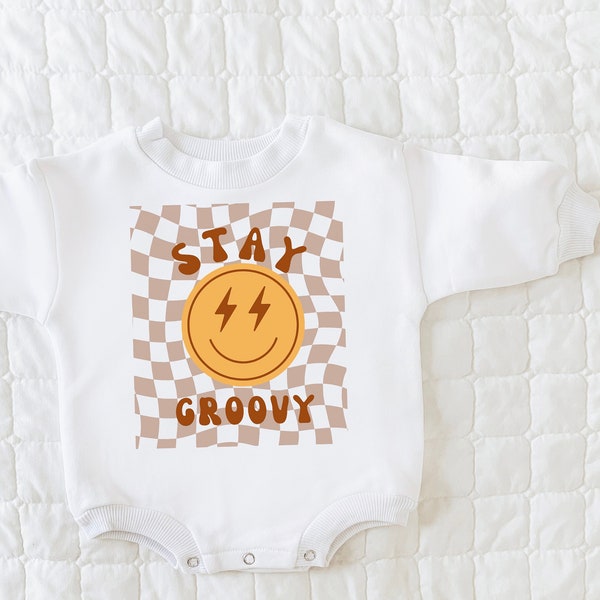 Groovy Baby Shirt, Stay Groovy, Retro Hippie Baby Outfit, New Baby Gift, Groovy baby Outfit, Gender Neutral, Coming Home Outfit