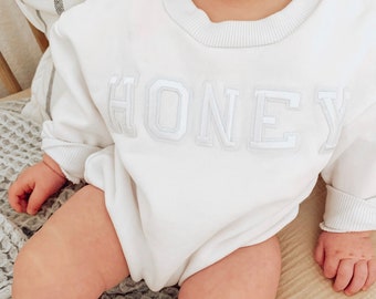 Neutral Baby Romper, Bubble Romper, Custom Name Baby Sweatshirt, Baby Sweatshirt, Neutral baby, Custom Baby Romper, Toddler Sweatshirt