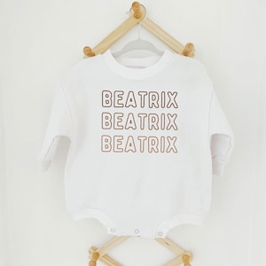 Neutral Baby Romper, Baby Name Baby Outfit, Neutral baby, Custom Baby Romper, Custom Baby Gift, baby Name Clothes