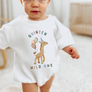 First Birthday Romper, Wild One, Sweatshirt Romper, Hipster, Gender Neutral, First Birthday Outfit, Giraffe, Wild One First Birthday, Wild