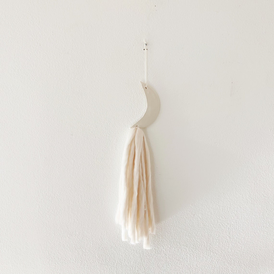 Minimal Clay Wall Hanging Moon Clay Moon Wall Hanging Boho Etsy