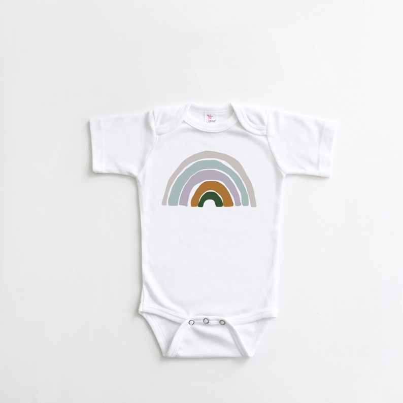 Rainbow Baby Bodysuit, Baby Shirt, Rainbow Baby Gift, Rainbow Shirt, Baby Shower Gift, New Baby, Scandinavian Rainbow image 2