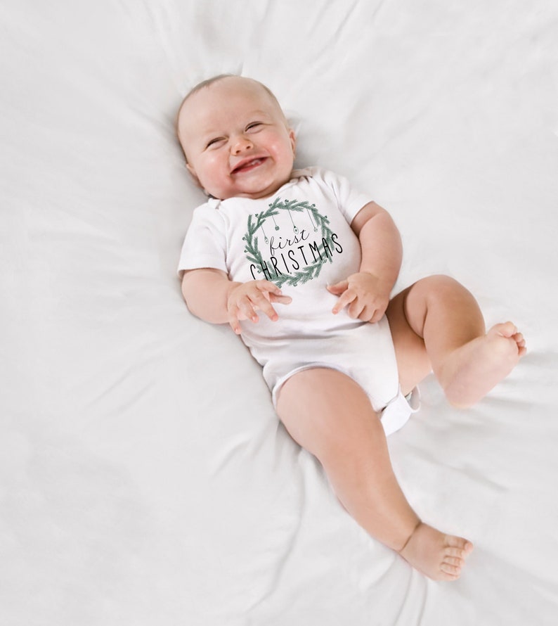 Baby's First Christmas,  Baby Bodysuit, Baby Christmas Shirt, Christmas Baby, First Christmas, Gender Neutral, Baby Christmas Outfit 