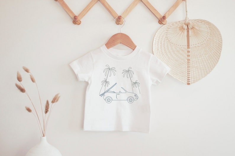 Kids Surf Shirt, Neutral Kids Clothing, Minimal Convertible, Kids Summer Shirt, Summer Romper, Neutral baby gift, Surf shirt, Kids Gift image 4