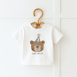 Two Wild Birthday Shirt, Bear Second Birthday Outfit, Wild Two Shirt, Boy Birthday Sweatshirt, 2nd Birthday Shirt, Wild Theme Party