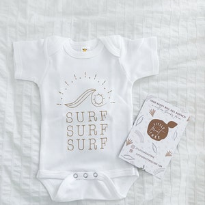 Surf, baby Surfing Shirt, Summer Shirt for baby, Summer baby top, Gender neutral, beach baby, Neutral baby gift, Baby Shower Gift, Hawaiian image 9