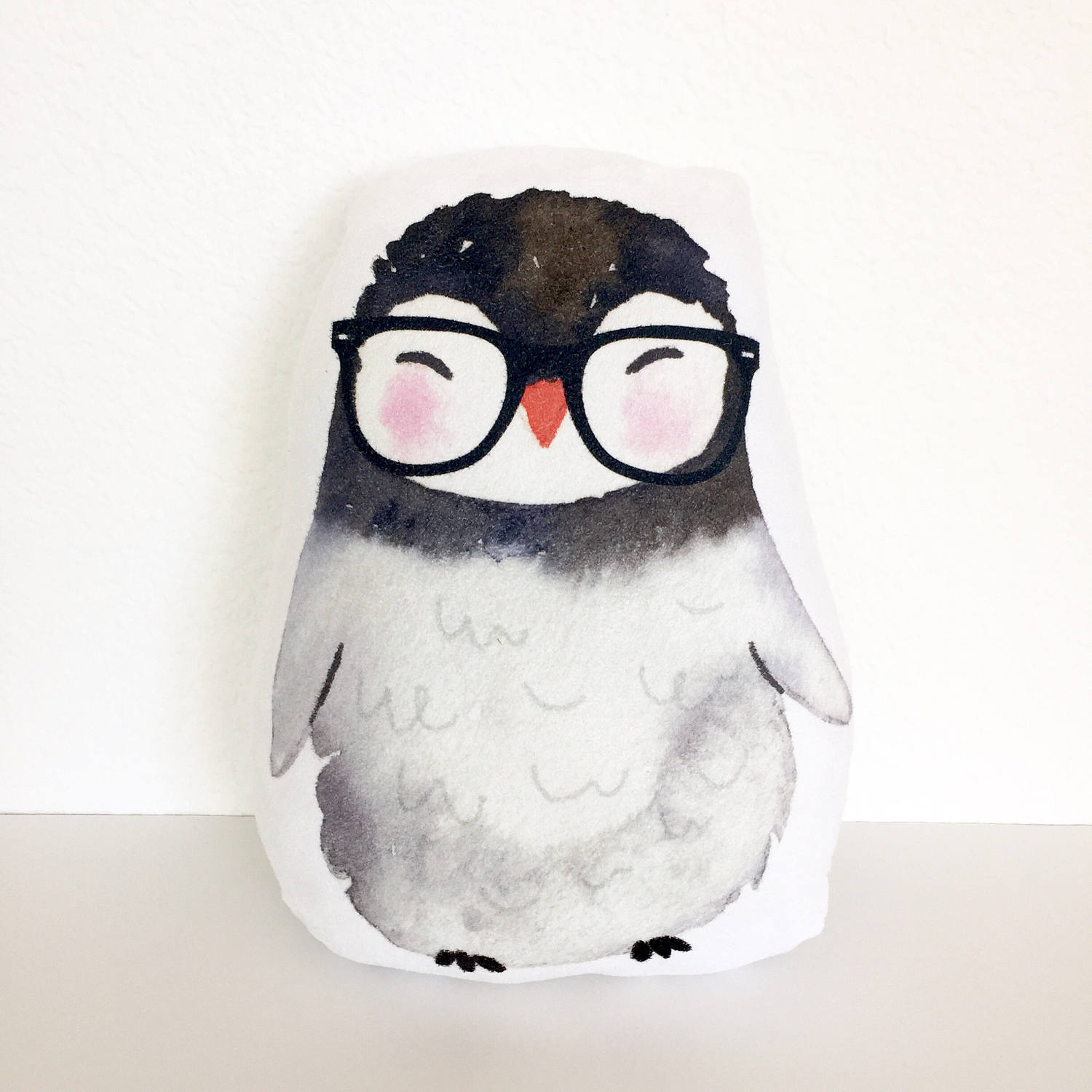 Hipster Penguin Pillow, Nursery Kids Gift, Hipster Nursery, Baby Shower Peluche Penguin, Kid, Kid Ro