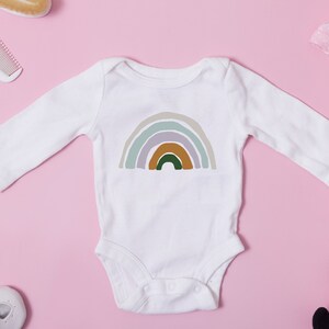 Rainbow Baby Bodysuit, Baby Shirt, Rainbow Baby Gift, Rainbow Shirt, Baby Shower Gift, New Baby, Scandinavian Rainbow image 5