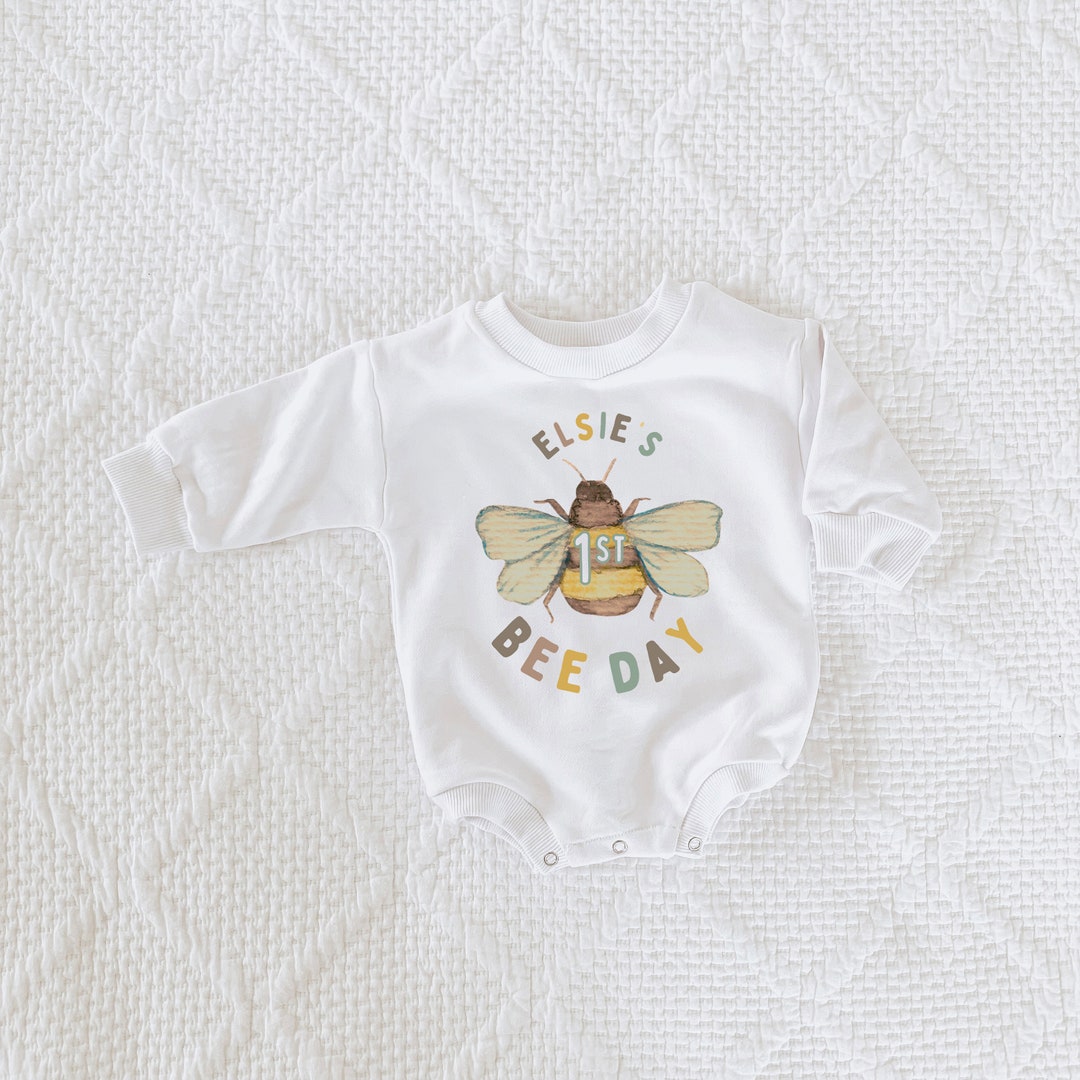 First Birthday Romper, First Bee Day, 1st Bee Day Outfit, First Bee Day