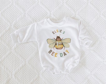 First Birthday Romper, First Bee Day, 1st Bee Day Outfit, First Bee Day Shirt, 1st Bee Day, Bee Day Shirt, Bee Day Romper, Girl Birthday Bee