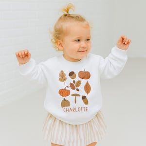 Kids Pumpkin Patch Shirt or Romper – Fall Graphic Tee – Baby Toddler Autumn Outfit – Pumpkin and Leaf Fall Coquette Collage