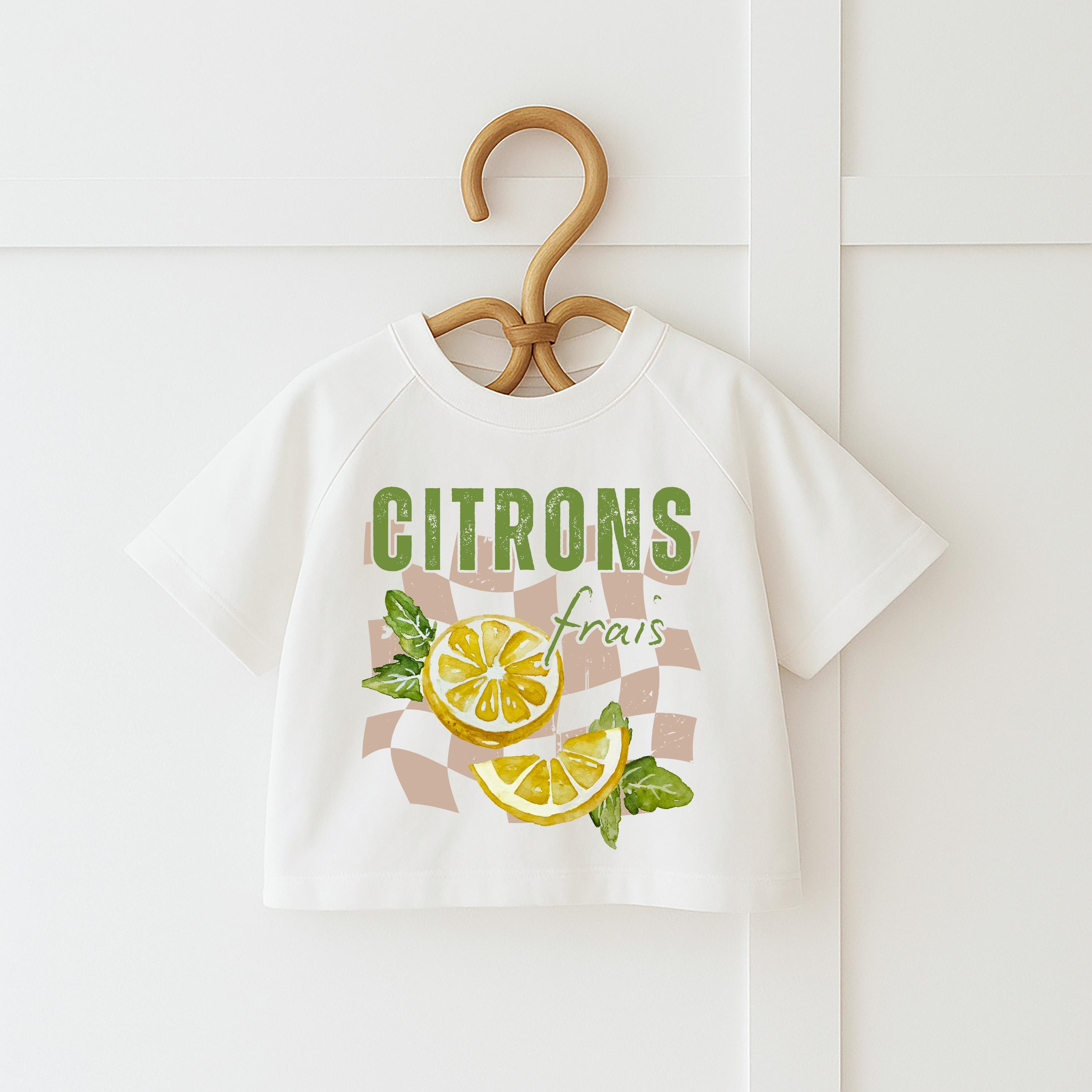 Lemon Oversized Kids Graphic T-shirt, Toddler & Baby Boy Girl Tee