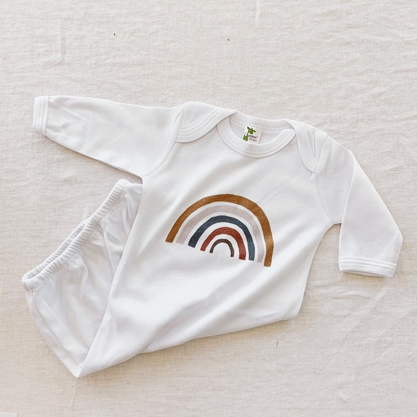 Newborn 0-6M Baby Nightgowns Long Sleeve Sleeping Bags Hat 2pcs Rainbow Sleeper Gown Take Home Outfit Blanket Sleepwear