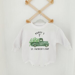 Baby Småbarn St. Patricks Day, St. Patty's, Baby St. Patricks Outfit, Småbarns Turtröja, Irländarnas Tur, Irländsk Tröja, Irländsk bild 6