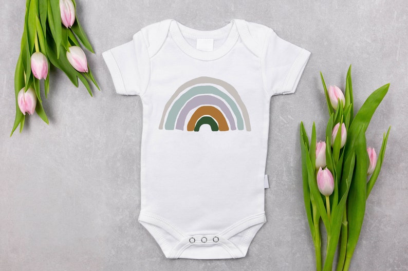 Rainbow Baby Bodysuit, Baby Shirt, Rainbow Baby Gift, Rainbow Shirt, Baby Shower Gift, New Baby, Scandinavian Rainbow image 7