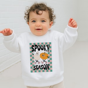 Odlotowa koszulka na Halloween dla dzieci – spersonalizowany strój dla dziecka, neutralny kombinezon, jesienna koszulka dla malucha, ubrania na upiorny sezon